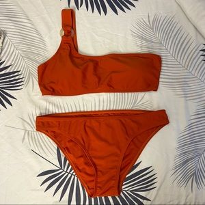 Orange Bikini size L two pieces swimming suit